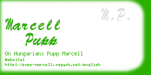 marcell pupp business card